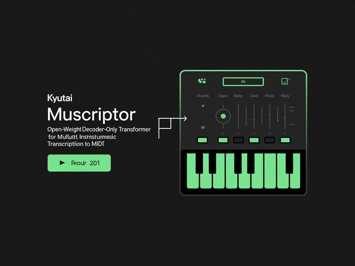 Kyutai Releases MuScriptor: An Open-Weight Decoder-Only Transformer for Multi-Instrument Music Transcription to MIDI